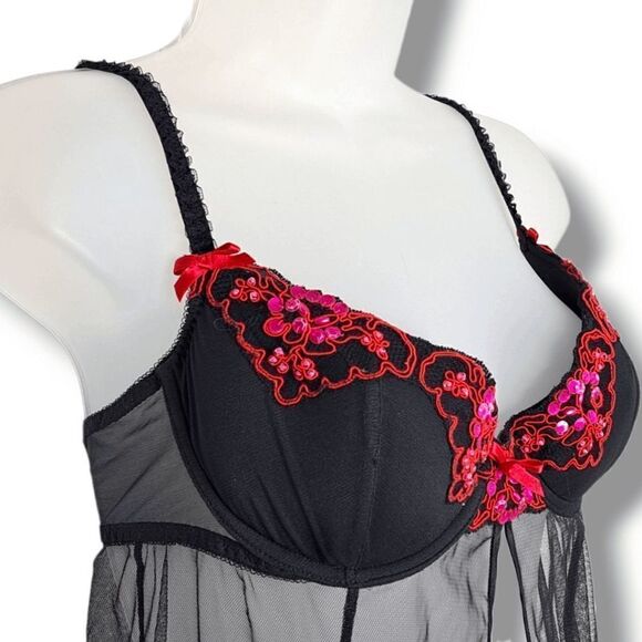 Victoria's Secret Y2K Beaded Chemise Bra size 36 C - Picture 3 of 11